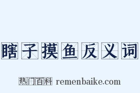瞎子摸鱼反义词是什么意思的图片